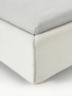 Westwing Collection Bouclé-Einzelbett Ebba