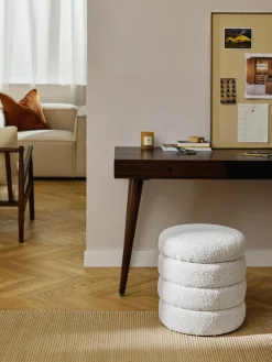 Westwing Collection Bouclé-Hocker Alto mit Stauraum