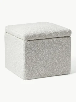 Westwing Collection Bouclé-Hocker Winou mit Stauraum