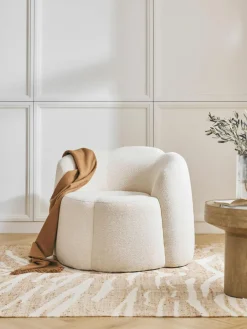 Westwing Collection Bouclé-Loungesessel Fleur