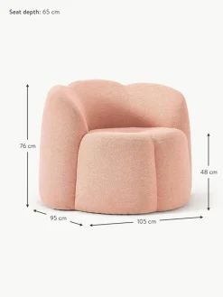 Westwing Collection Bouclé-Loungesessel Fleur