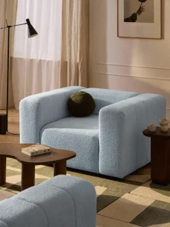 Westwing Collection Bouclé-Loungesessel Lena