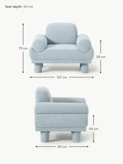 Westwing Collection Bouclé-Sessel Lilo
