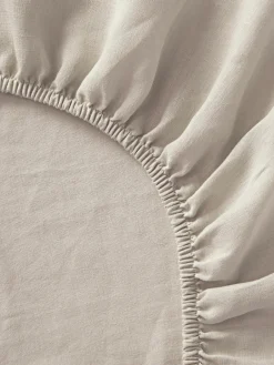 Westwing Collection Boxspring-Spannbettlaken Airy, gewaschenes Leinen