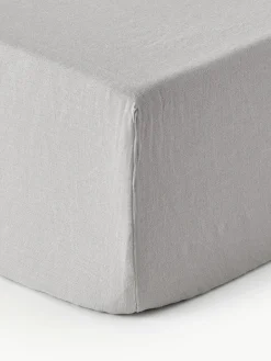 Westwing Collection Boxspring-Spannbettlaken Airy, gewaschenes Leinen