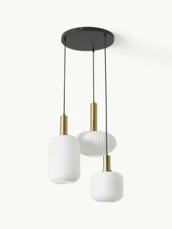 Westwing Collection Cluster-Pendelleuchte Candela aus Opalglas