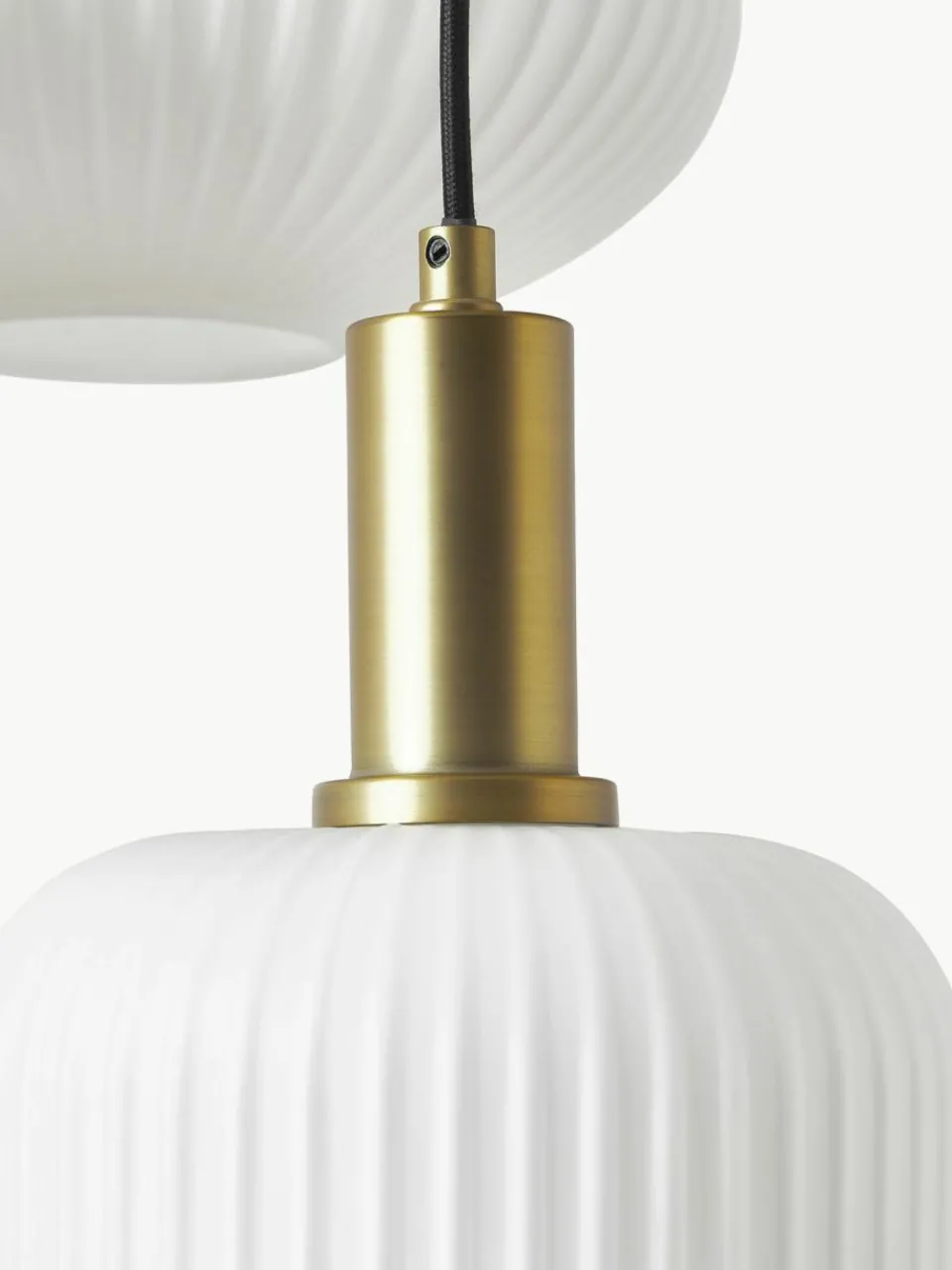 Westwing Collection Cluster-Pendelleuchte Candela aus Opalglas