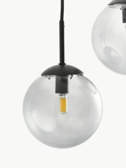Westwing Collection Cluster-Pendelleuchte Edie aus Rauchglas