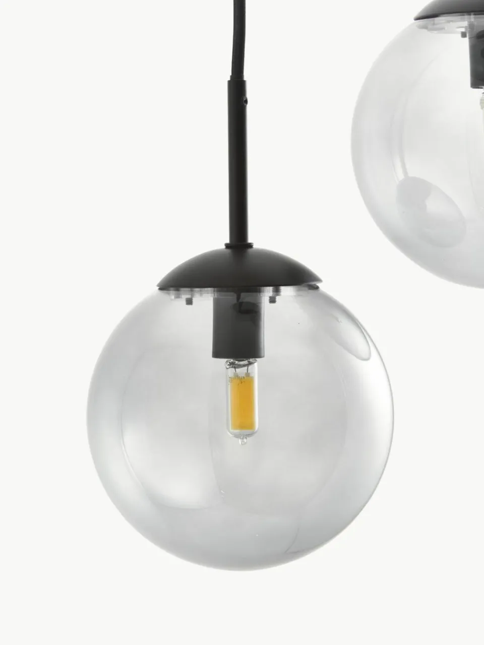 Westwing Collection Cluster-Pendelleuchte Edie aus Rauchglas