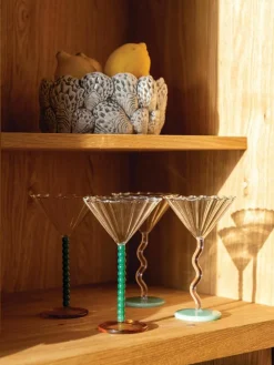 &k amsterdam Cocktailgläser Curve aus Borosilikatglas, 2 Stück