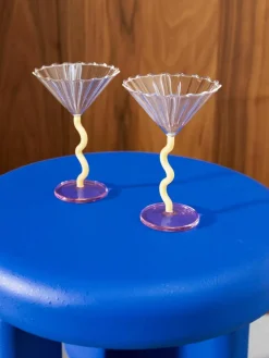 &k amsterdam Cocktailgläser Curve aus Borosilikatglas, 2 Stück