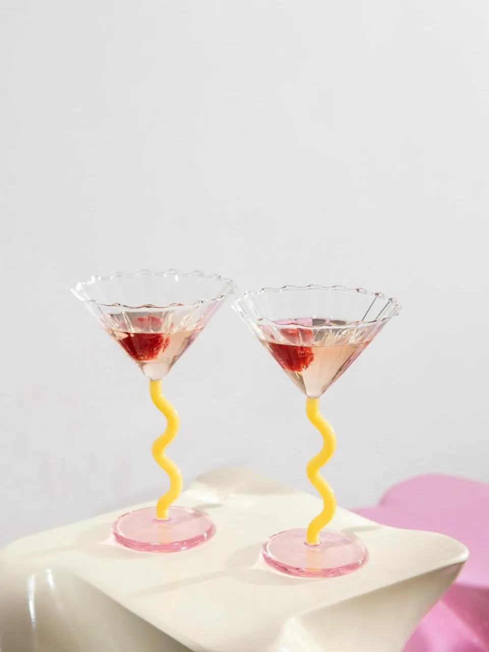 &k amsterdam Cocktailgläser Curve aus Borosilikatglas, 2 Stück