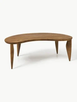ferm LIVING Couchtisch Feve aus Walnussholz in organischer Form