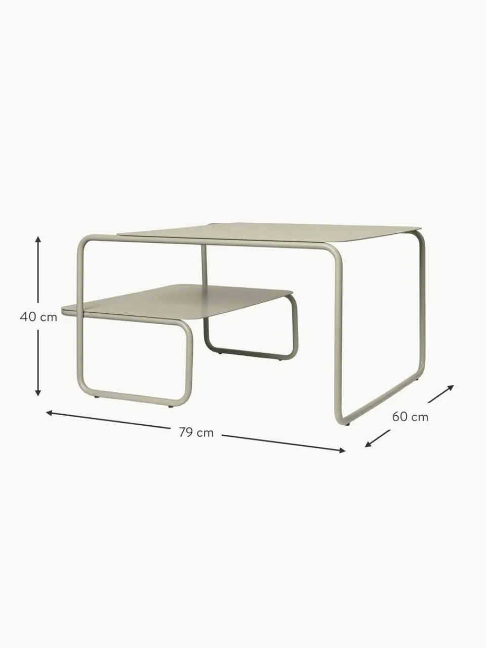 ferm LIVING Couchtisch Level mit zwei Ebenen