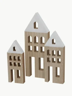 Westwing Deko-Häuser Towny aus Holz, 6 Stück