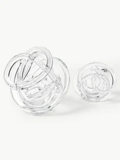 Westwing Collection Deko-Knoten-Objekte Nola aus Glas, 2er-Set