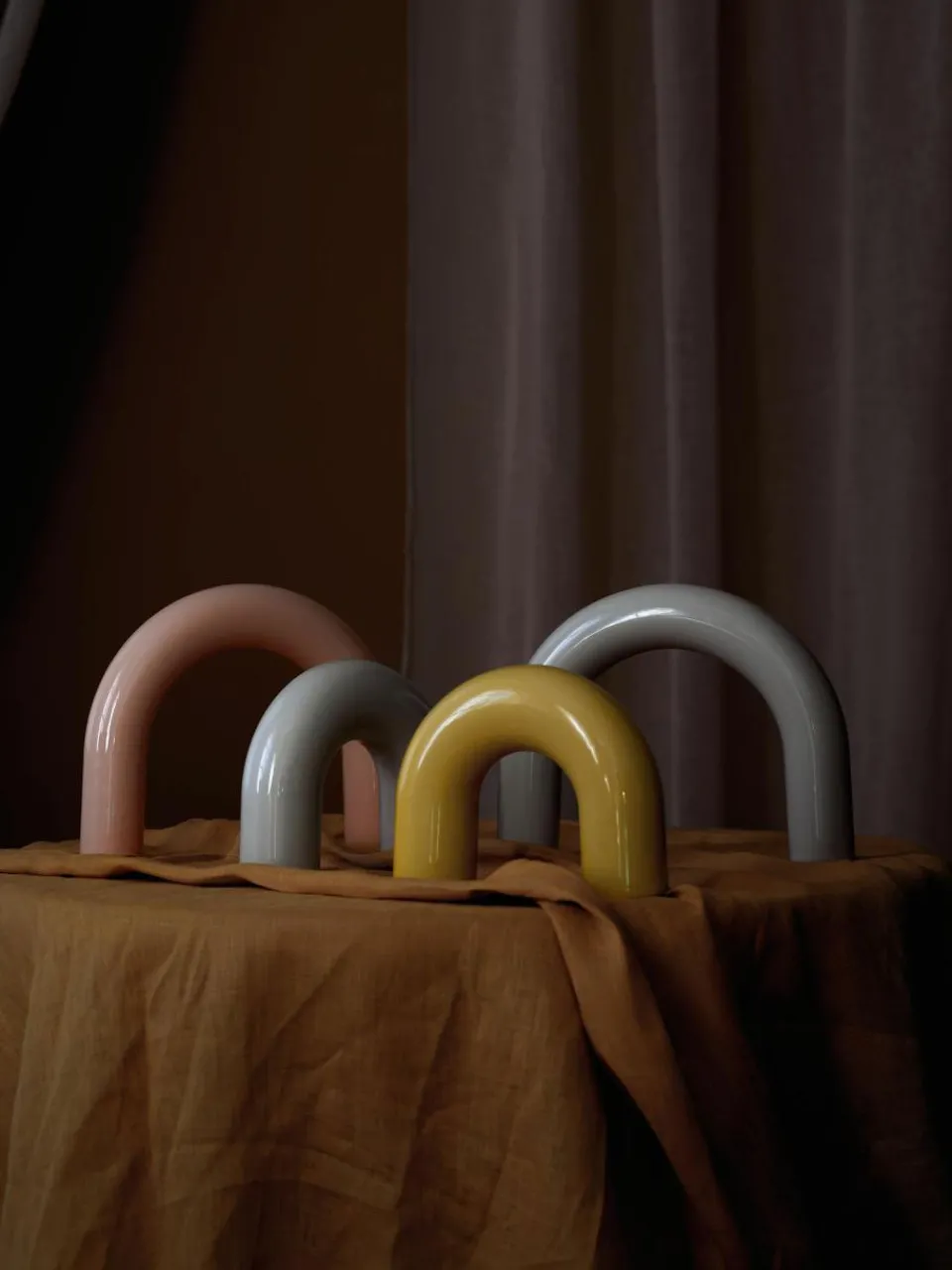Westwing Collection Deko-Objekte Kia aus Steingut, 2er-Set