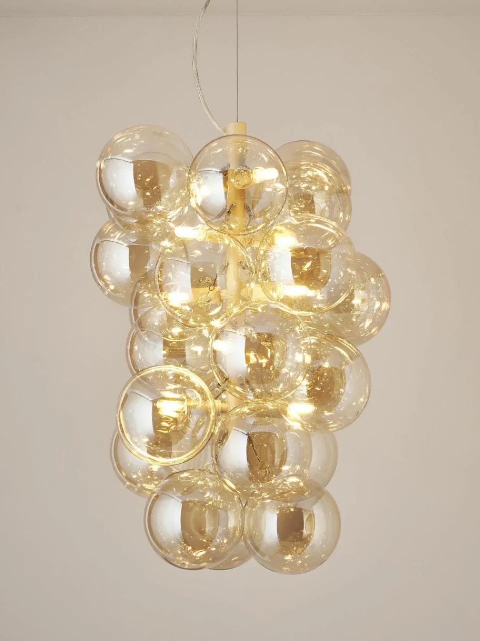 Westwing Collection Design Pendelleuchte Bubbles aus Glas