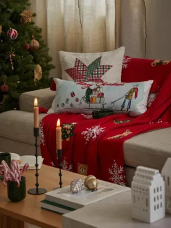 Westwing Collection Designer Baumwoll-Kissenhülle Sled von Kera Till