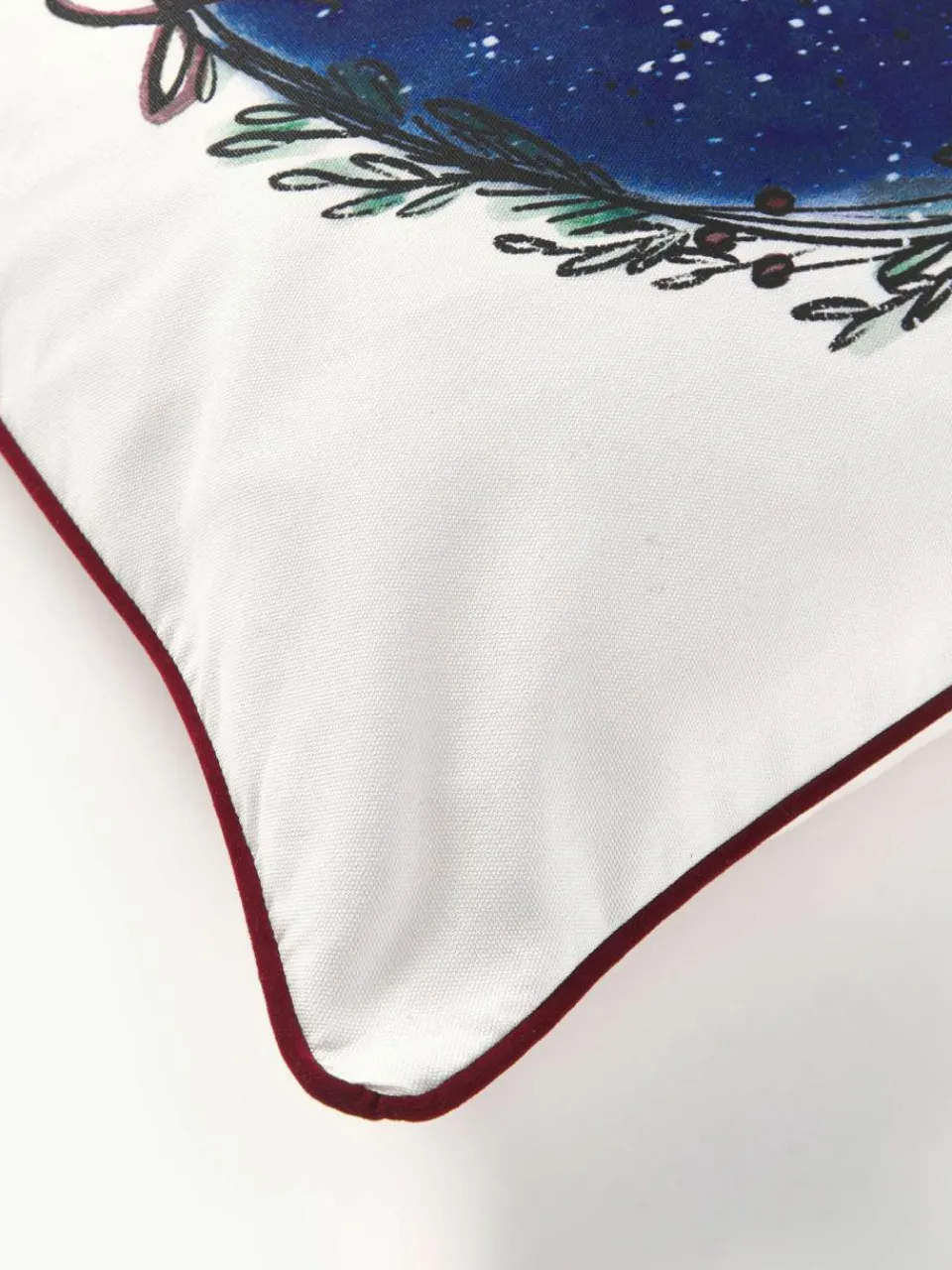 Westwing Collection Designer Baumwoll-Kissenhülle Snow von Kera Till