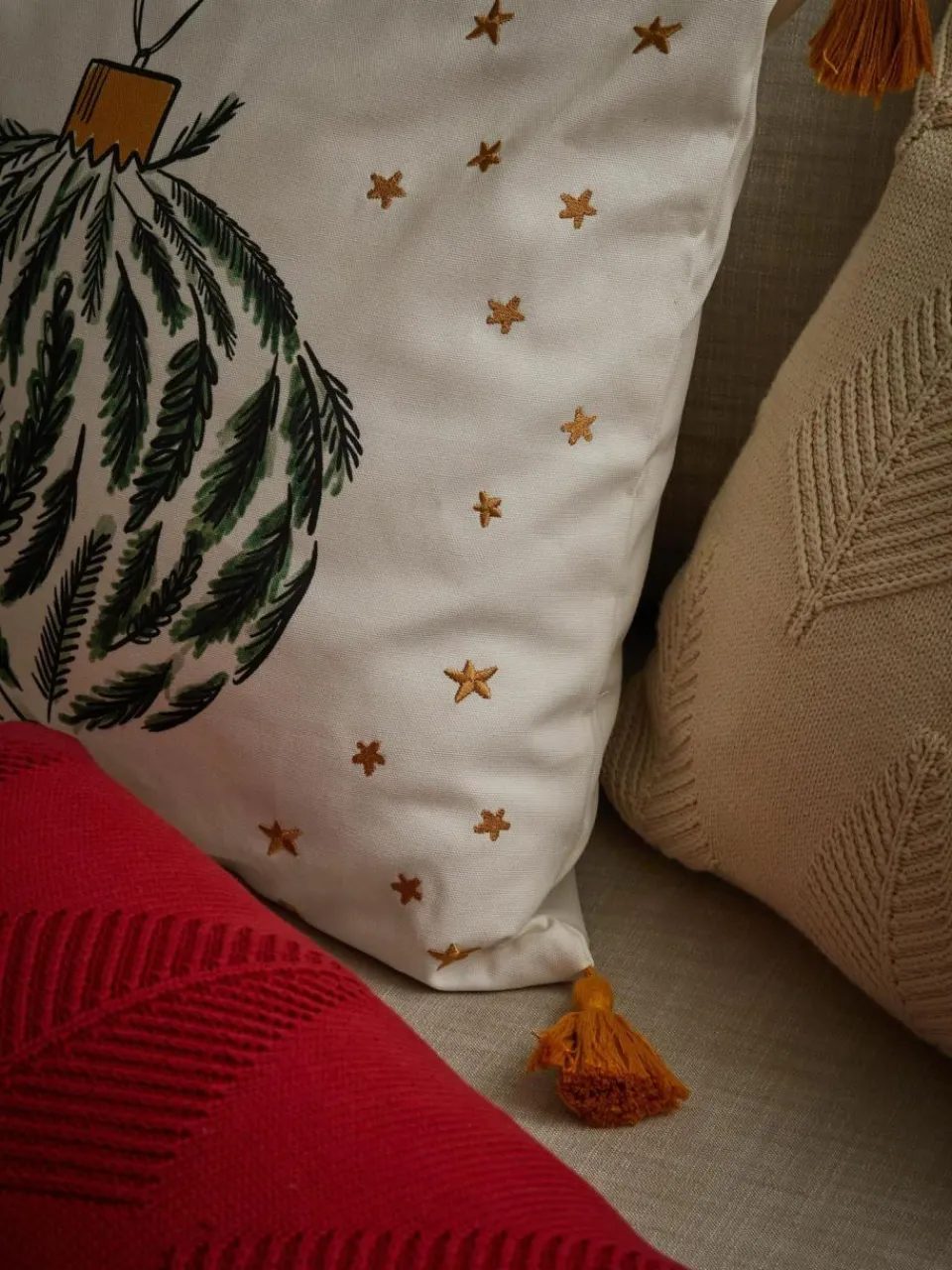 Westwing Collection Designer Baumwoll-Kissenhülle Starry von Kera Till