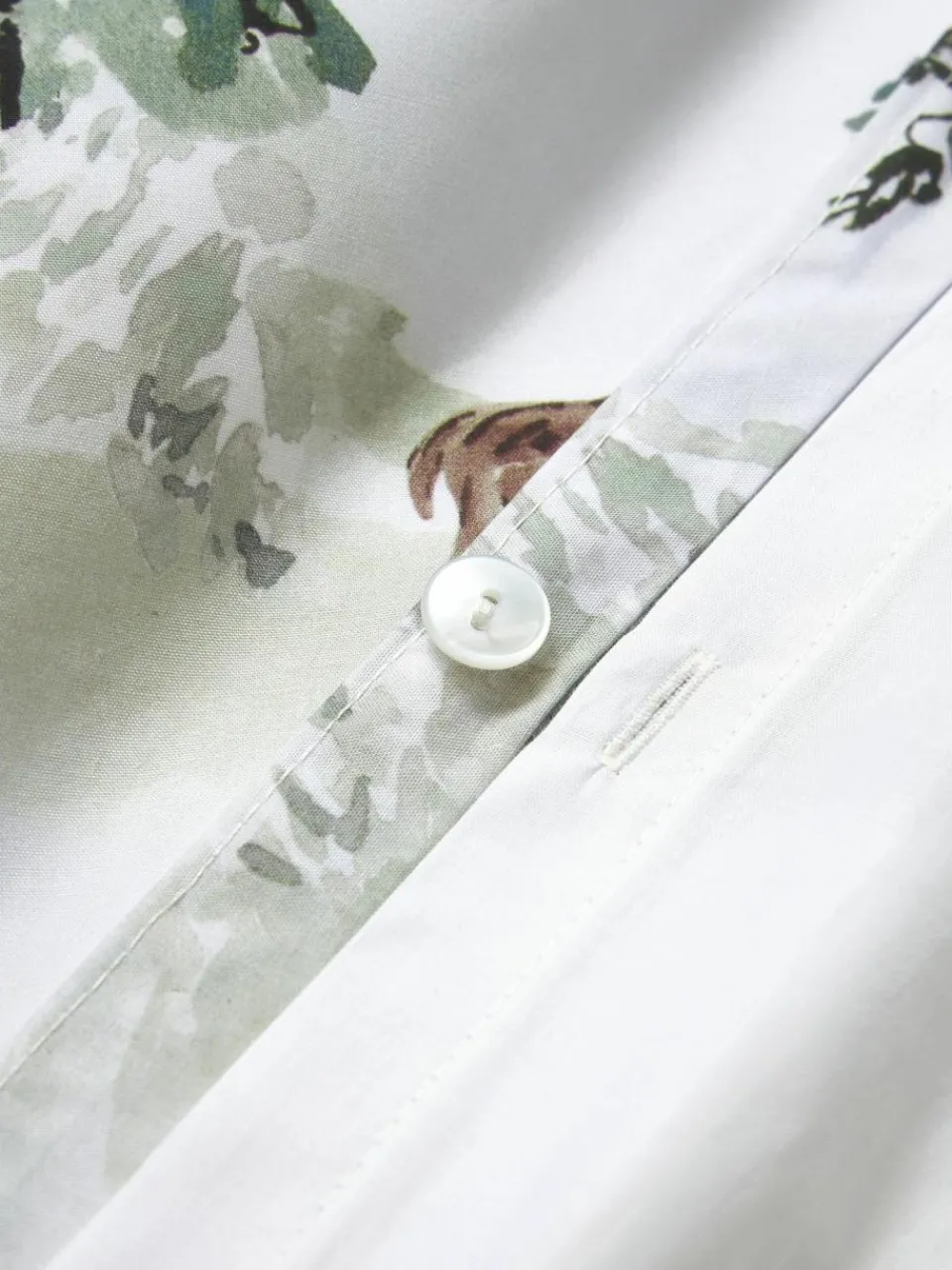 Westwing Collection Designer Baumwollperkal-Bettdeckenbezug Forest