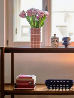 &k amsterdam Design-Vase Tile mit Fliesenoptik, H 21 cm