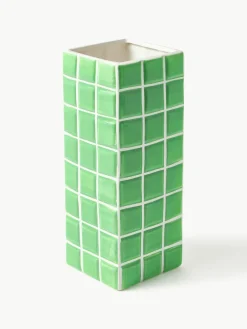 &k amsterdam Design-Vase Tile mit Fliesenoptik, H 28 cm