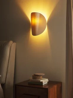 Westwing Collection Design-Wandleuchte Kenzie aus Leinen