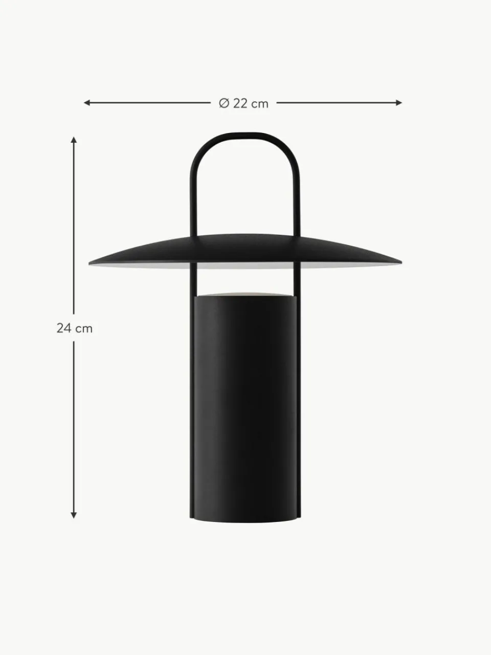 Audo Copenhagen Dimmbare LED-Tischlampe Ray mit USB-Anschluss