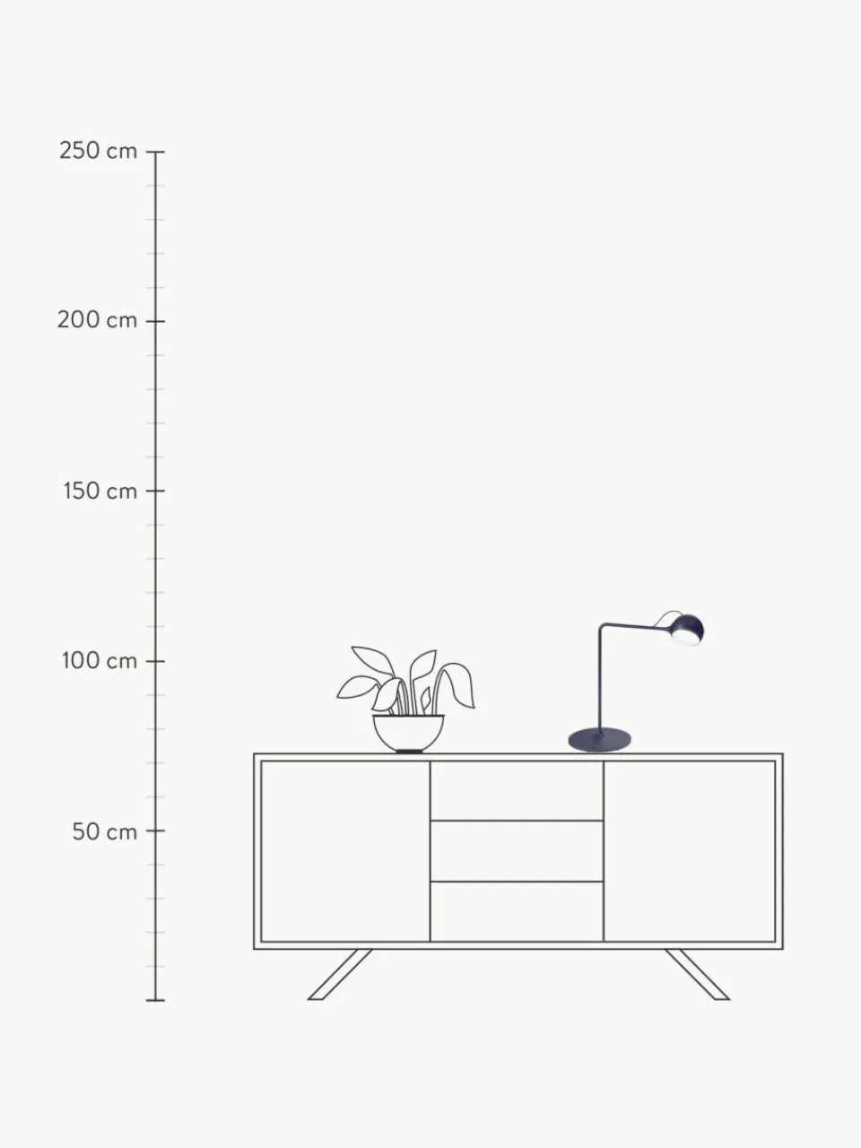 Artemide Dimmbare verstellbare LED-Schreibtischlampe Ixa