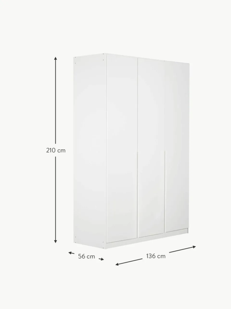 Westwing Drehtürenschrank Mia, 3-türig