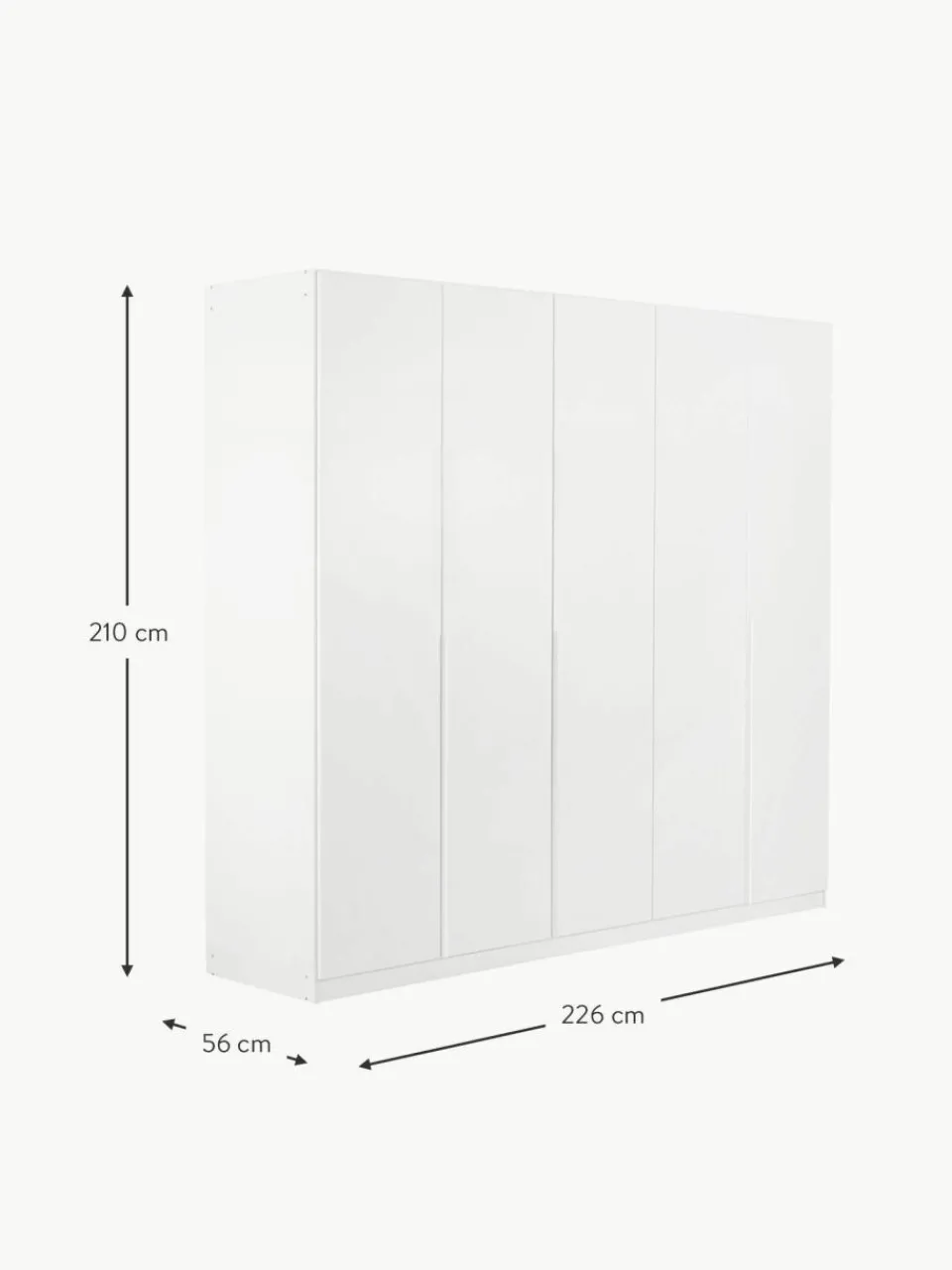 Westwing Drehtürenschrank Mia, 5-türig