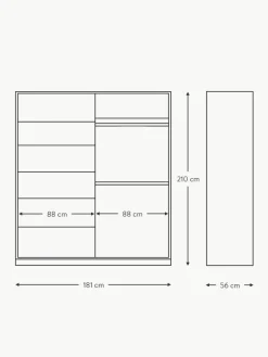 Westwing Drehtürenschrank Mia, 4-türig