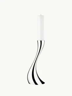 Georg Jensen Edelstahl-Kerzenhalter Cobra in organischer Form, H 40 cm