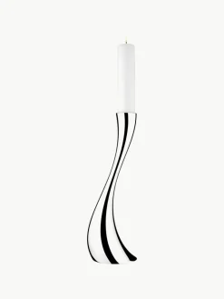 Georg Jensen Edelstahl-Kerzenhalter Cobra in organischer Form, H 50 cm