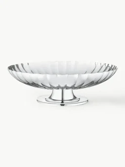 Georg Jensen Edelstahl-Servierschale Bernadotte mit Rillenstruktur