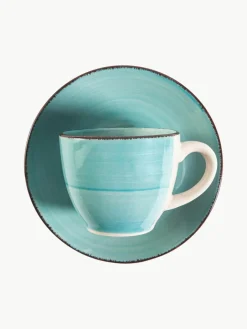 Villa D'Este Home Tivoli Espressotassen Baita Acqua mit Untertassen, 6er-Set