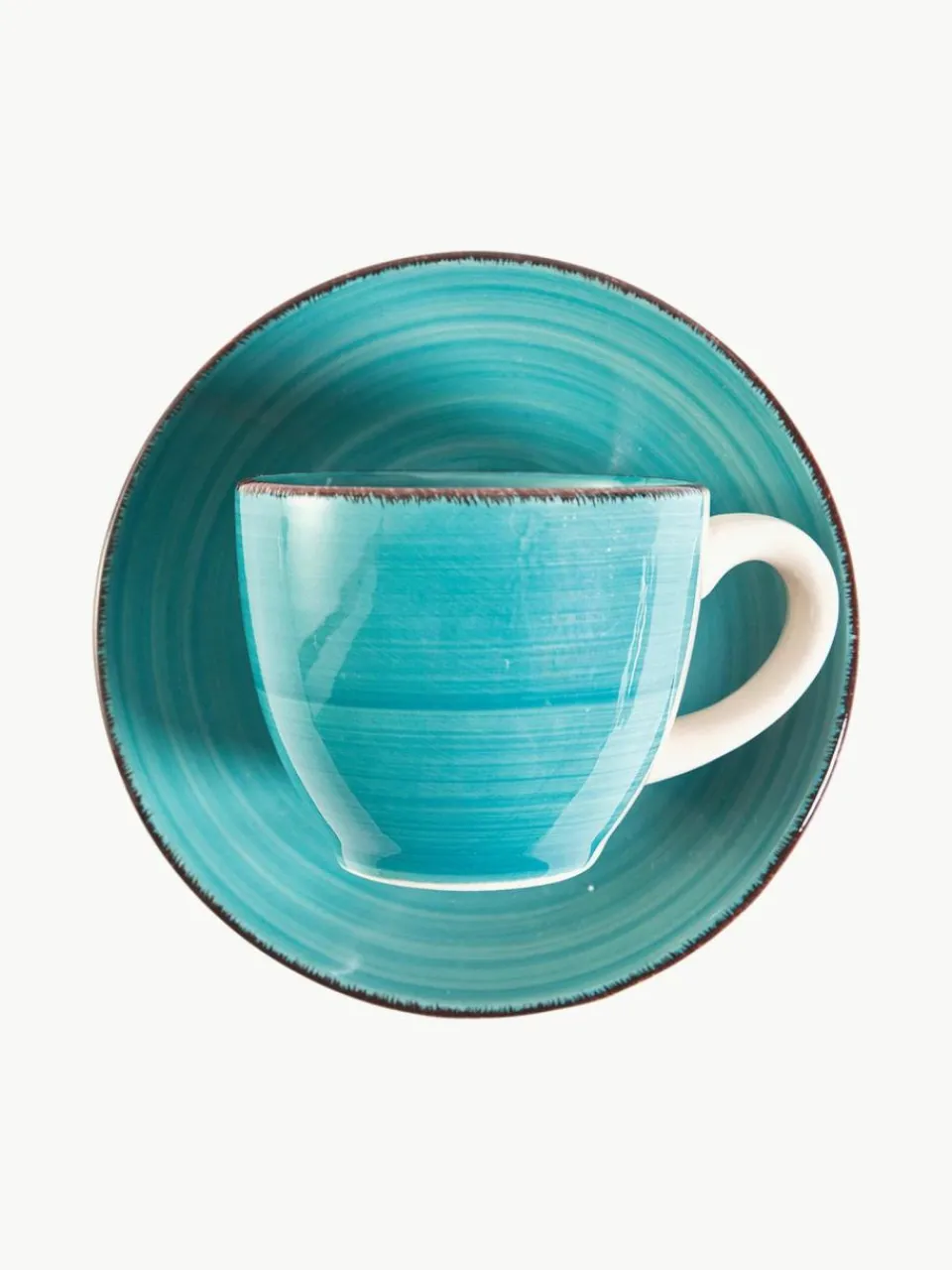 Villa D'Este Home Tivoli Espressotassen Baita Acqua mit Untertassen, 6er-Set