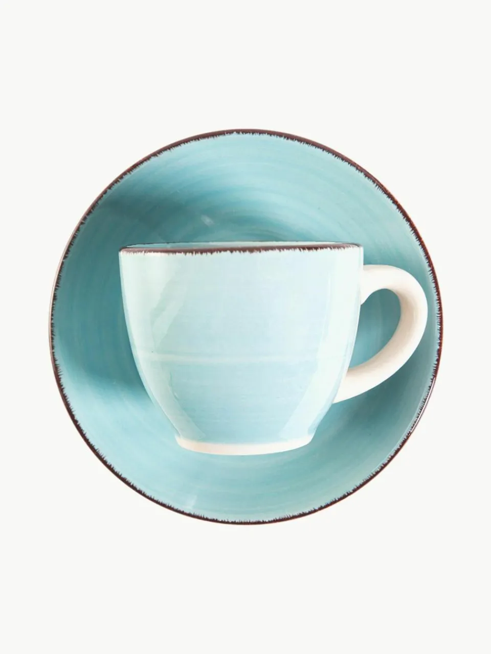 Villa D'Este Home Tivoli Espressotassen Baita Acqua mit Untertassen, 6er-Set