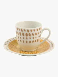 Villa D'Este Home Tivoli Espressotassen Marea mit Untertassen, 6er-Set