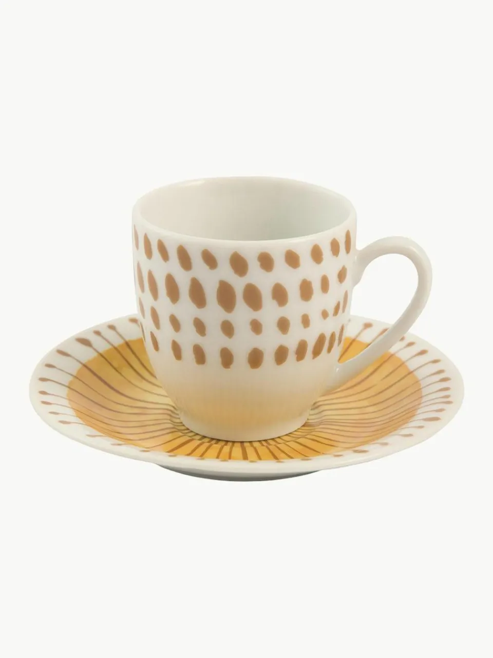 Villa D'Este Home Tivoli Espressotassen Marea mit Untertassen, 6er-Set