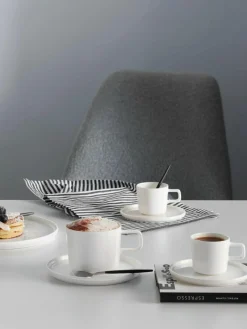 Asa Selection Fine Bone China Tassen Oco mit Untertassen, 6 Stück