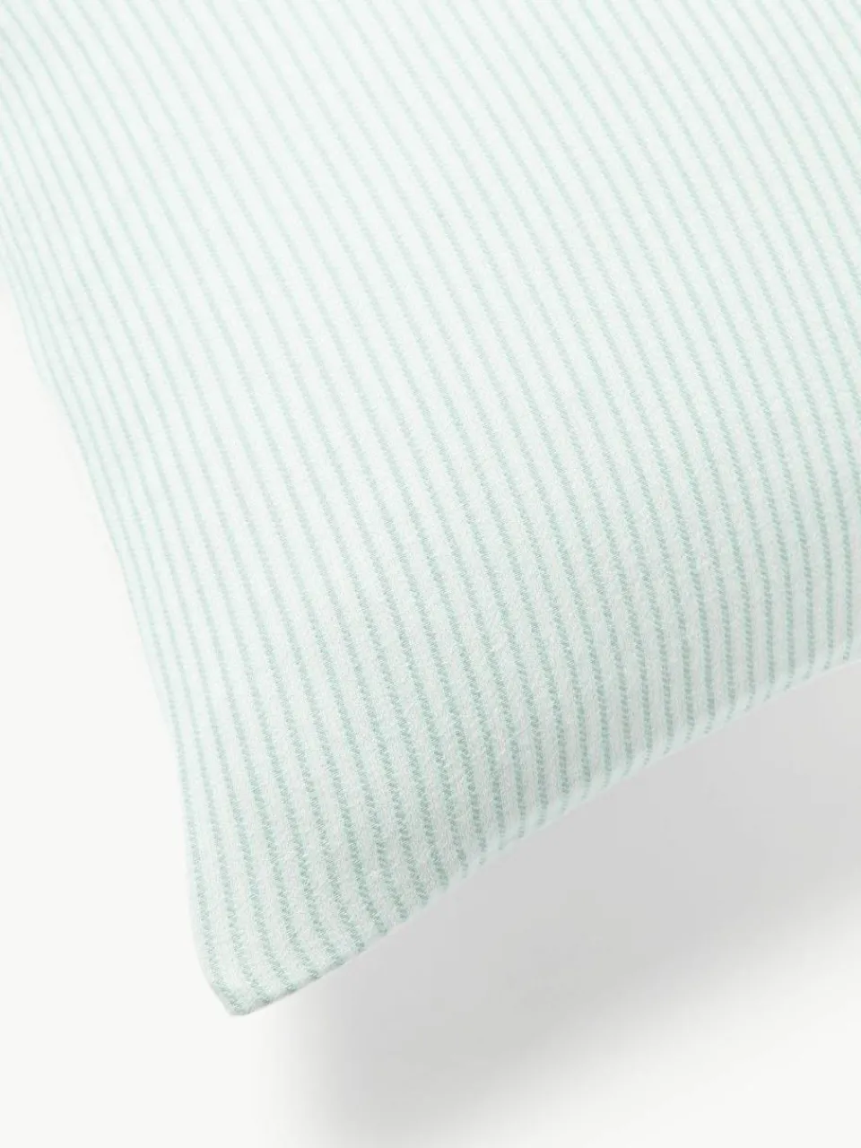 Westwing Collection Flanell-Bettdeckenbezug Javon mit feinen Streifen