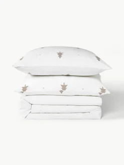 Westwing Collection Flanell-Bettdeckenbezug X-mas Tree mit weihnachtlichem Motiv