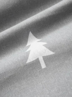 Westwing Collection Flanell-Bettdeckenbezug X-mas Tree mit weihnachtlichem Motiv