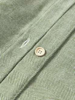 Westwing Collection Flanell-Kopfkissenbezug Wanda mit Fischgrätmuster