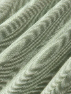 Westwing Collection Flanell-Kopfkissenbezug Wanda mit Fischgrätmuster