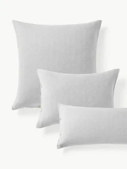 Westwing Collection Flanell-Kopfkissenbezug Wanda mit Fischgrätmuster