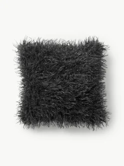 Westwing Collection Flauschige Kunstfell-Kissenhülle Morten, gelockt